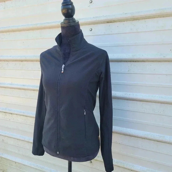 Women’s Black Lucy Tech Athletic Full Zip Long Sleeve Stretch Full Zip Dry sz M - Picture 2 of 9